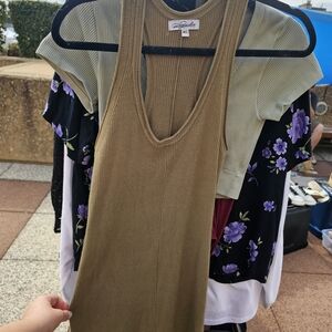 Magnolia Khaki Ribbed Dress